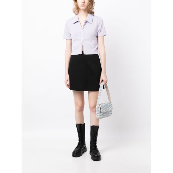 NWT tout à coup Short Sleeve Zip Up Blouse XS - Picture 5 of 5